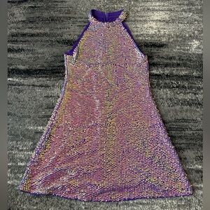 SHEIN Iridescent Sequin Mini Dress